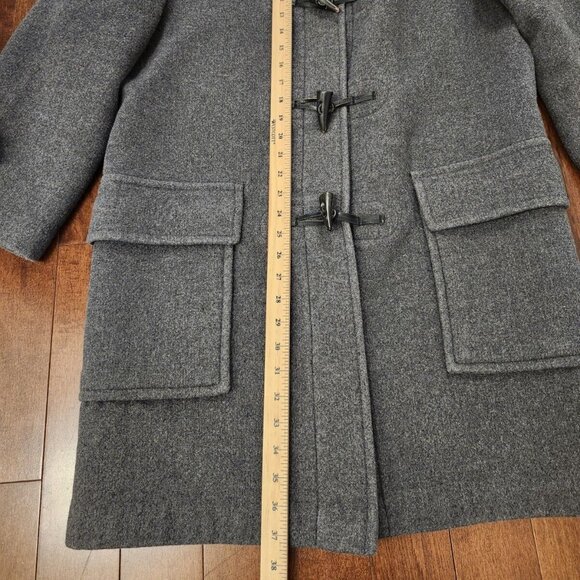 Burberry London vintage duffle coat overcoat women's gray in size 12 reg - Picture 11 of 12